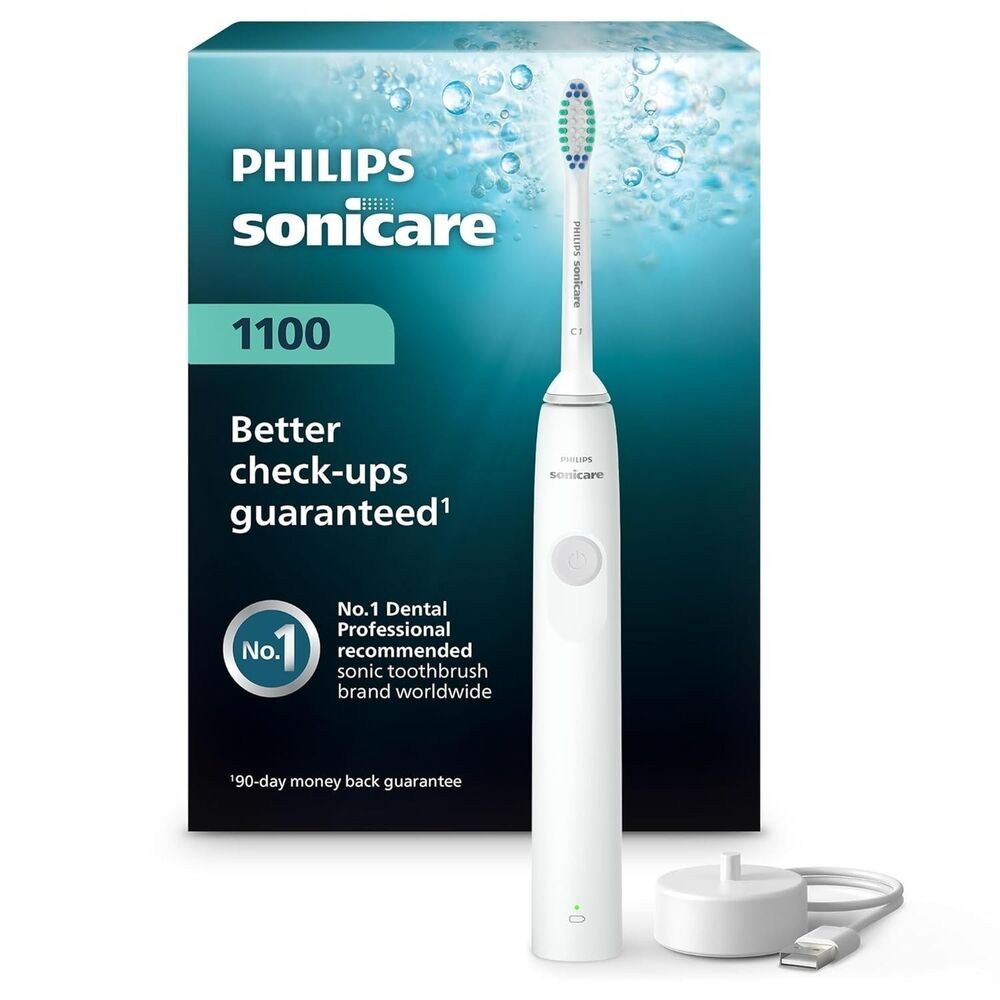 Philips Sonicare 1100 Series Electric Toothbrush Rechargeable HX3641/02 White